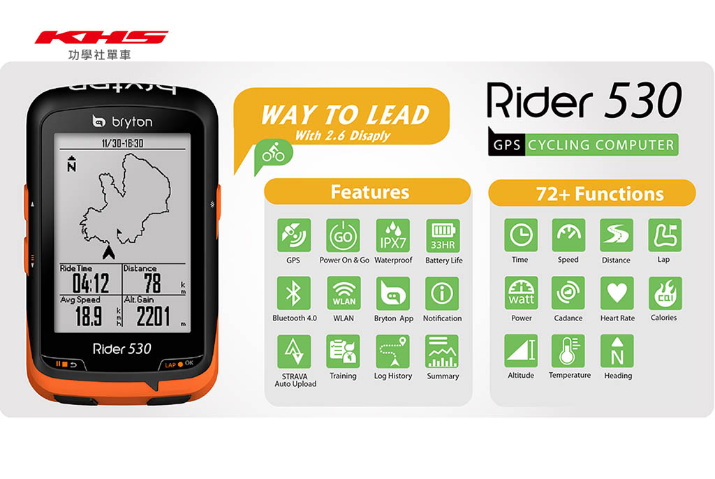 Bryton Rider 530E KHS Bicycles