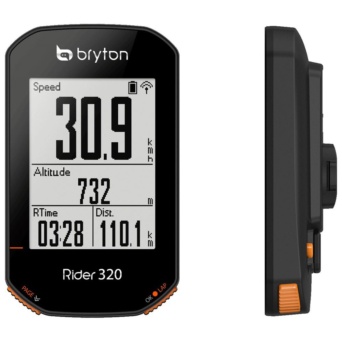 Bryton Rider 320T GPS自行車訓練記錄器(含踏頻感測器 & 智慧心跳帶監控組)